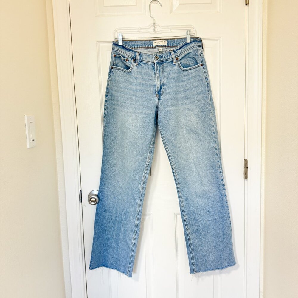 ABERCROMBIE & FITCH The Baggy low Rise Denim Jeans Curve Love Size 27 - Picture 2 of 8